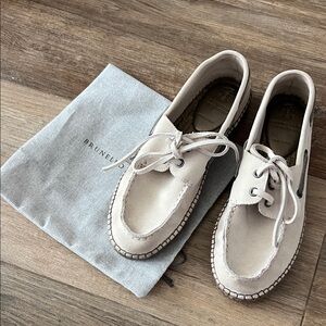 Brunello Cucinelli Suede Espadrille Boat Shoes